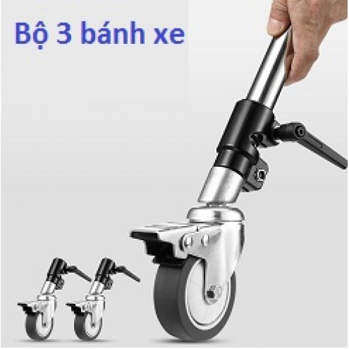 Bộ 3 bánh xe cho chân đèn C-Stanf